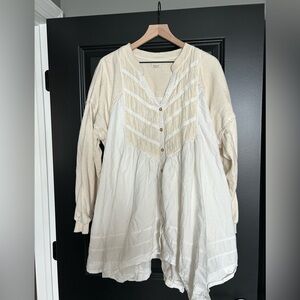Pilcro Cream and White Blouse